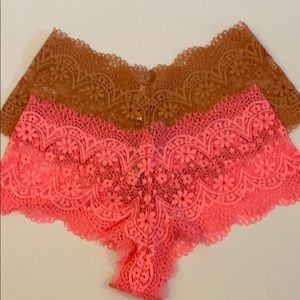 SET OF 2. Lace boy short VS panties. Size medium